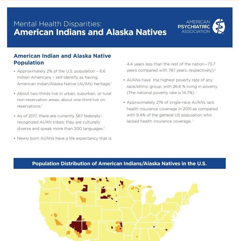 Mental Health Disparities: American Indians and Alaska Natives