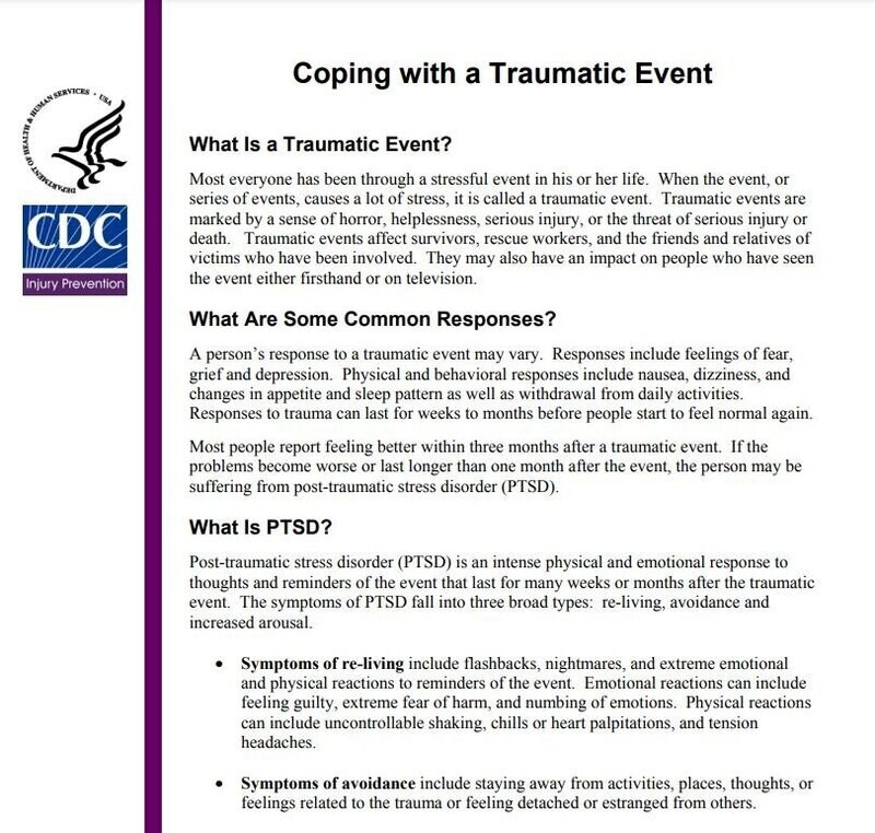 Coping with a Traumatic Event