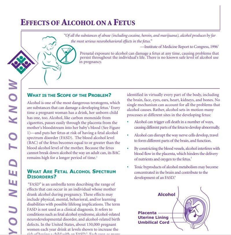 What You Need To Know: Effects of Alcohol on a Fetus