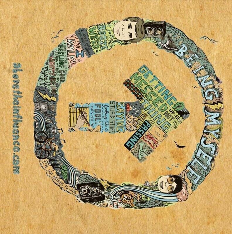 Above the Influence: Being Myself - Postcard (Tan)