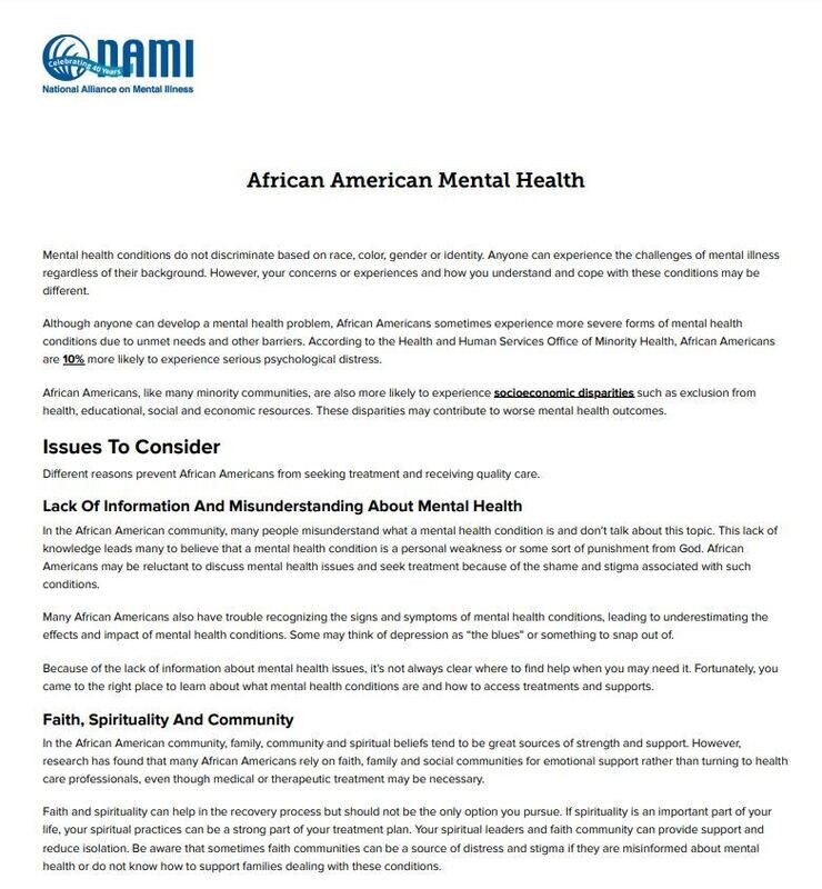 African American Mental Health