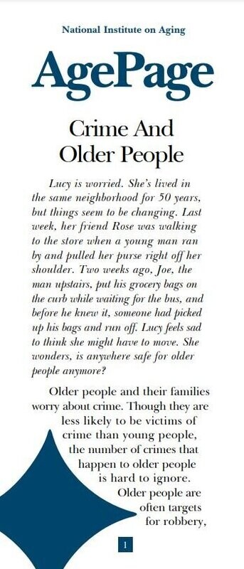 Age Page - Crime and Older People