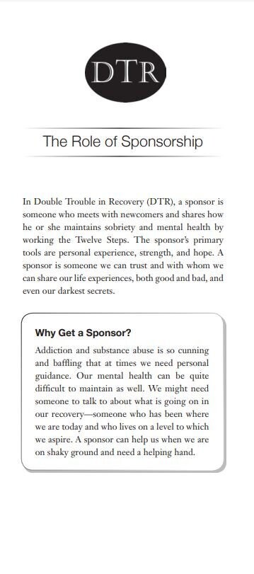Double Trouble in Recovery: Role of Sponsorship