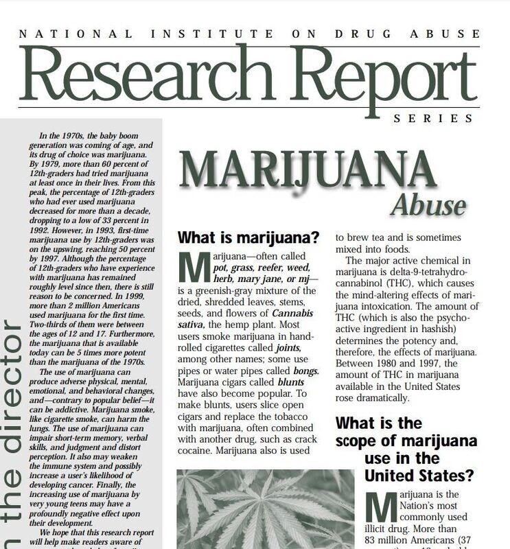 Research Report: Marijuana