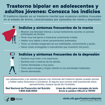 Trastorno bipolar en adolescentes y adultos jóvenes SPANISH - Bipolar Disorder in Teens and Young Adults: Know the Signs