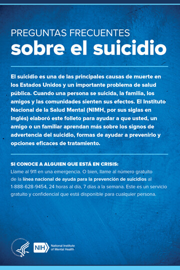 Preguntas frecuentes sobre el suicidio SPANISH - Frequently Asked Questions About Suicide