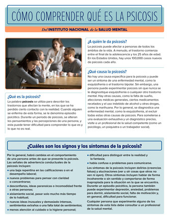 Cómo comprender qué es la psicosis SPANISH - Understanding Psychosis