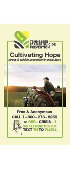 Tennessee Farmers Suicide Prevention Wallet Card - TSPN