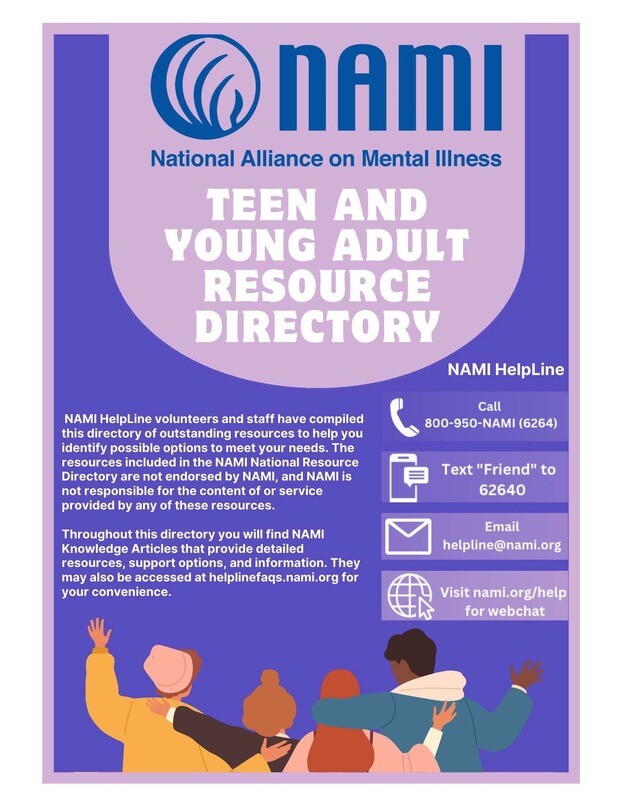 NAMI Teen and Young Adult Resource Directory