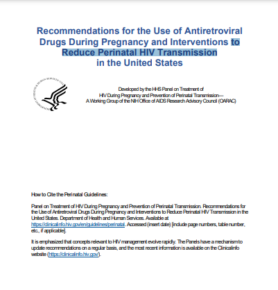 Recommendations How to Reduce Perinatal HIV Transmission