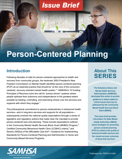Issue Brief: Person-Centered Planning