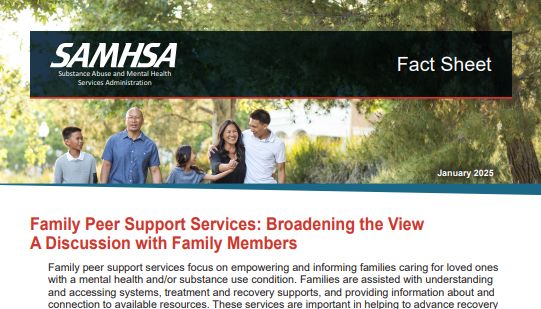 Family Peer Support Services: Broadening the View