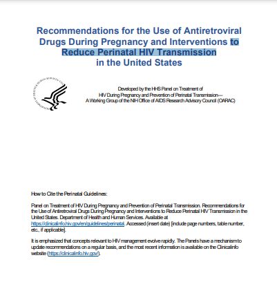 Recommendations How to Reduce Perinatal HIV Transmission