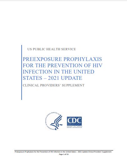 PREEXPOSURE PROPHYLAXIS FOR THE PREVENTION OF HIV INFECTION
