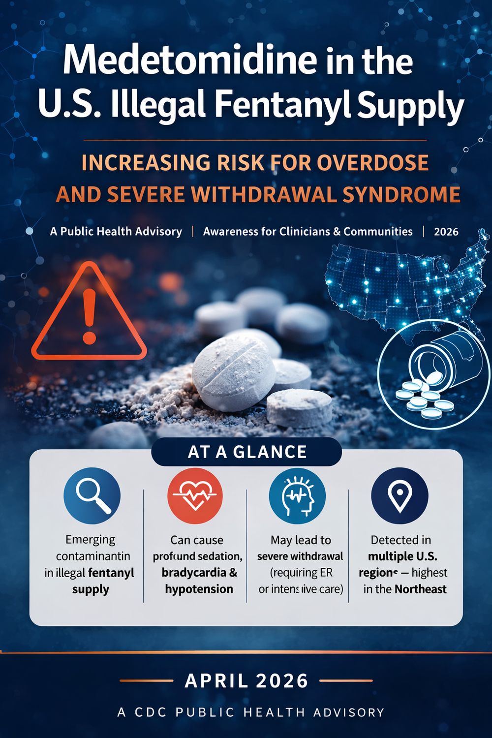 Medetomidine in the U.S. Illegal Fentanyl Supply Increasing Risk for Overdose and Severe Withdrawal Syndrome -CDC