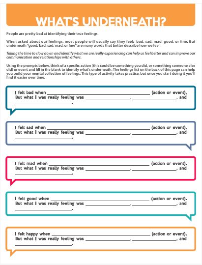 Worksheet:  What's Underneath? - MHA