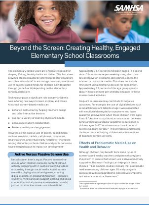 Beyond the Screen Creating Healthy Engaged Elementary School Classrooms