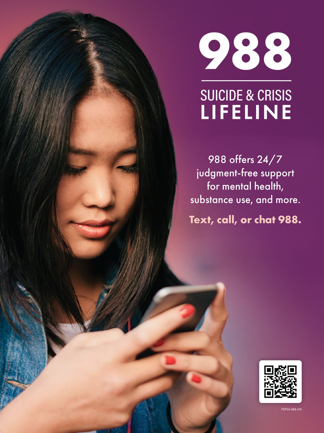 988 Suicide & Crisis Lifeline Poster - SAMHSA