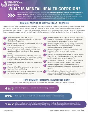 What is Mental Health Coercion - NCDVTMH