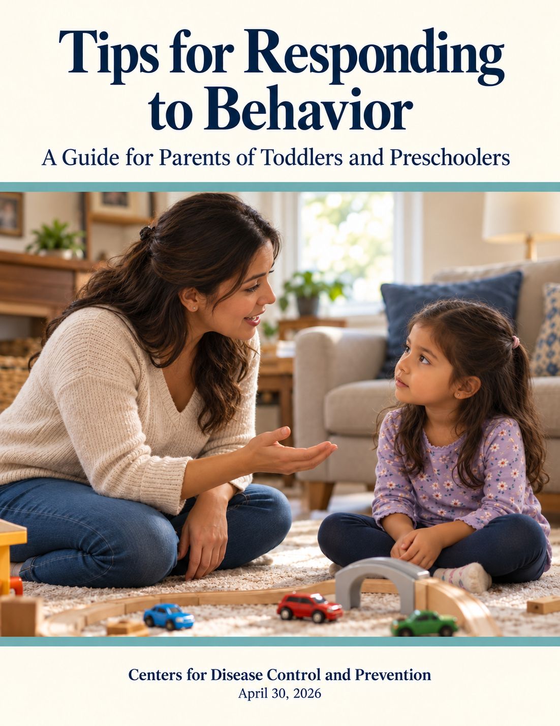 Tips for Responding to Behavior: A Guide for Parents of Toddlers and Preschoolers  - CDC