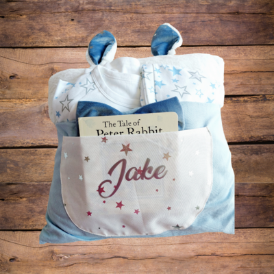 Personalised Bunny Cushion with Pockets