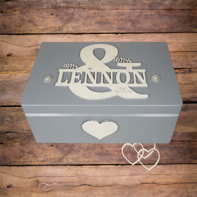 Wedding Box Painted Ampersand