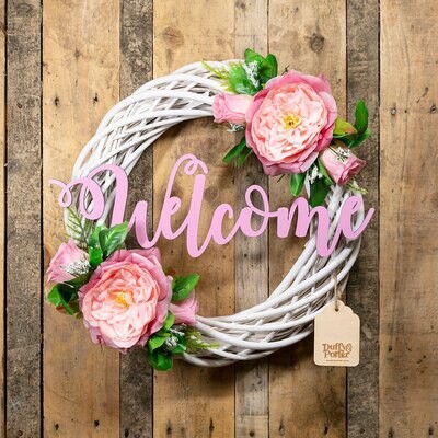 Perfectly Pink Faux Floral Wreath