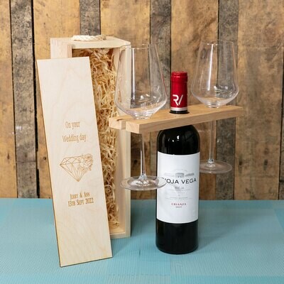 Personalised Wine Box and Butler Duo