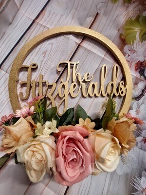 Deluxe Family/House Name Hoop - Floral
