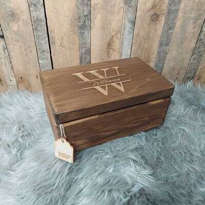 Monogram Stained Engraved Box