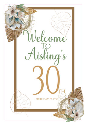 &quot;Boho Sage and Gold&quot; Occasion Sign