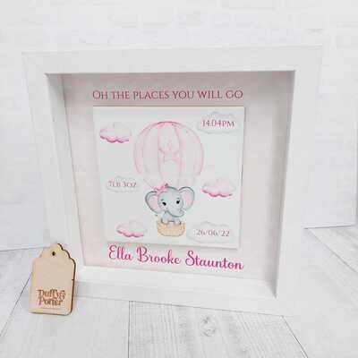 The Places you will go Frame Pink Ceramic Tile