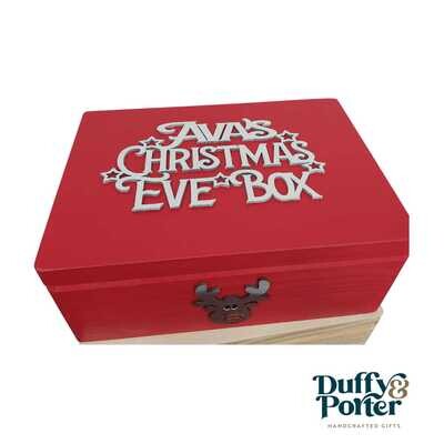Reindeer and Red Stars Christmas Eve Box