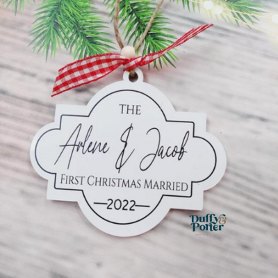 Farmhouse Personalised Personalised First Christmas Married 2022