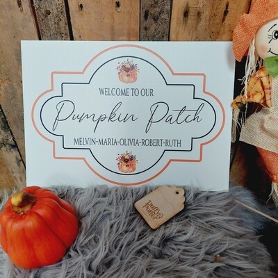 Pumpkin Patch Personalised Sign