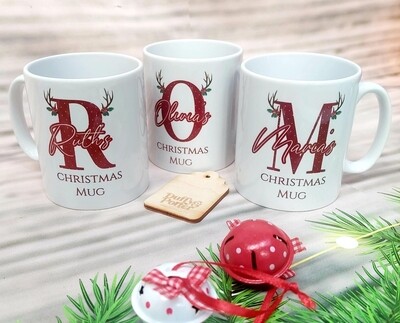 Personalised Christmas Mug - Inital
