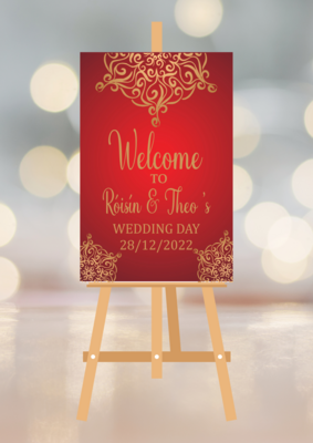 "Red and Gold" Occasion Sign