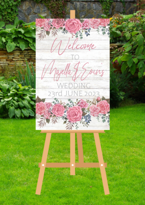 Pink Roses Occasion Sign
