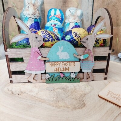 Personalised Wooden Easter Crate