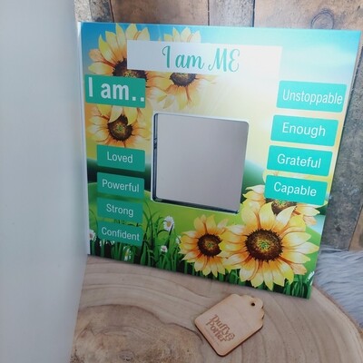 Positive Affirmations Mirror Sunflowers