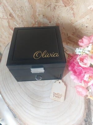 "Olivia" Jewellery Box (Black)