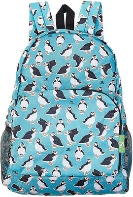 Eco Chic Teal Puffin Backpack