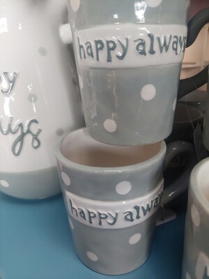 MIlk Spot Mug Happy Always