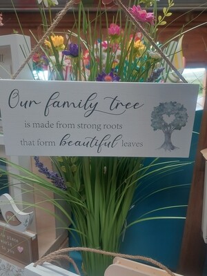 Family Plaque - beautiful leaves