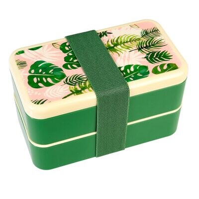 Bento box with cutlery - Tropical Palm