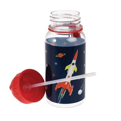 Children&#39;s water bottle with straw 500ml - Space Age