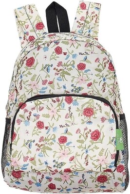 Eco Chic Beige Floral Backpack