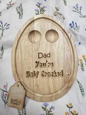 Personalised &quot;Half Cracked&quot; board - Egg
