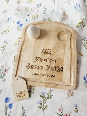 Personalised "Some yolk" board - Toast Personalised "Some yolk" board - Toast