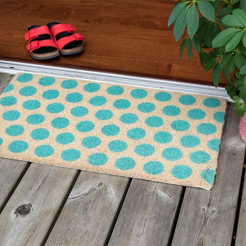 Door Mat turquoise spotlight